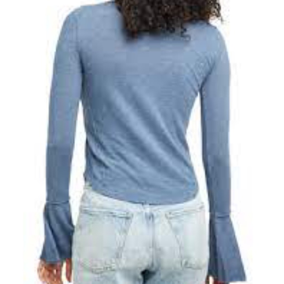 Free People Cecilia l/s tee in Sparkling Indigo - Picture 6 of 9